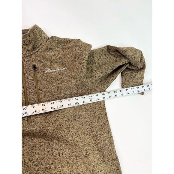 Eddie Bauer Half Zip Sweater Mens Small Brown Long Sleeve Straight Hem NWT - Picture 7 of 10